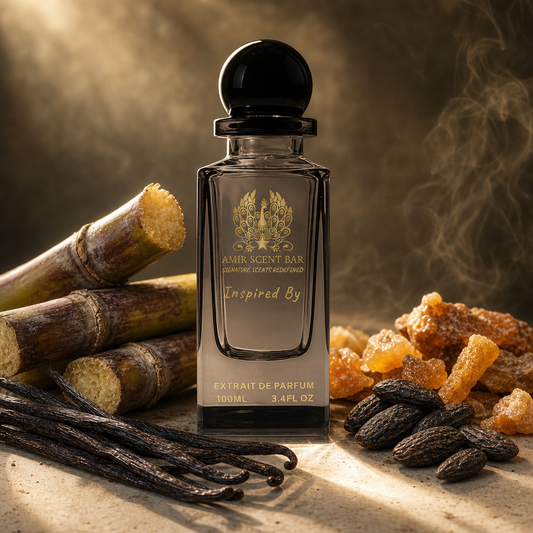 ESCAPADE GOURMANDE — cinematic scent-note still life