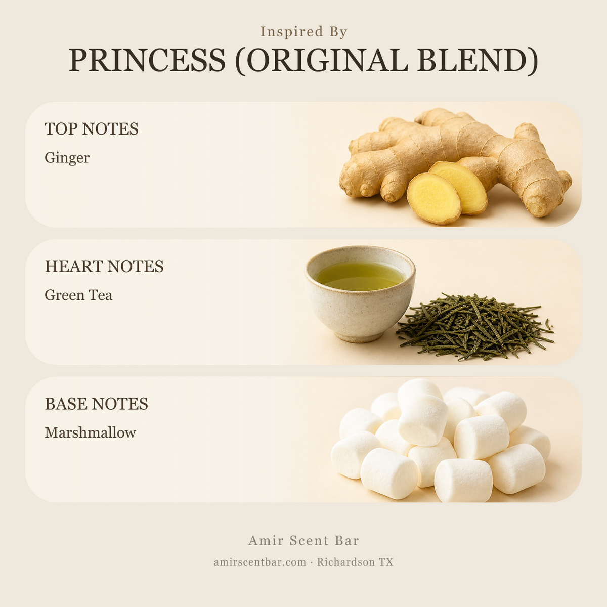 PRINCESS (ORIGINAL BLEND) fragrance notes