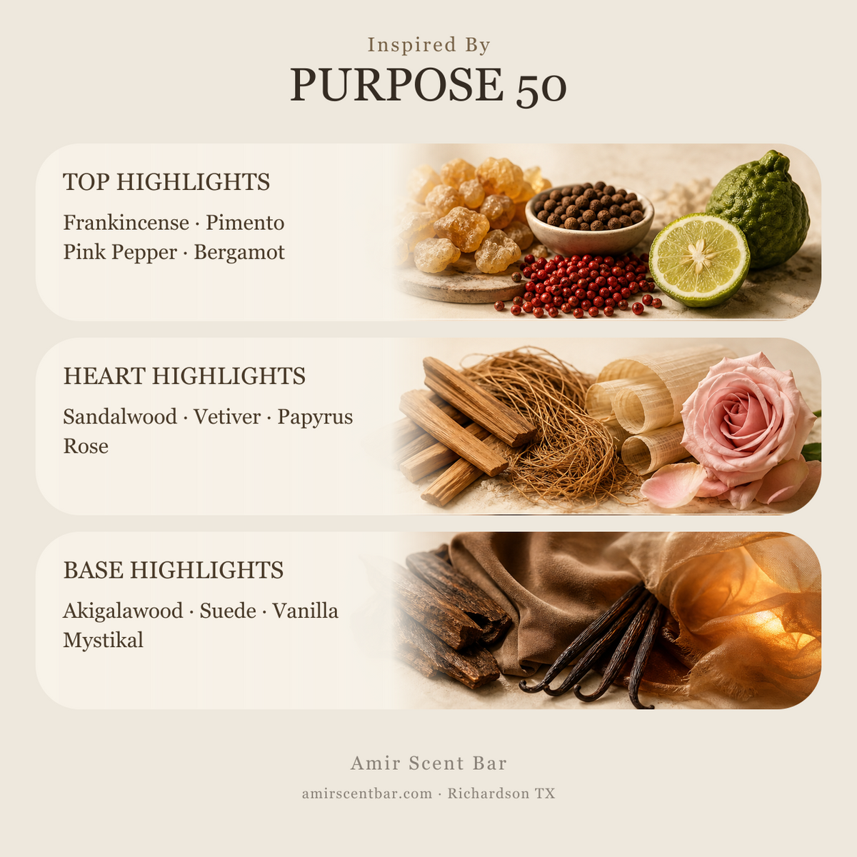 PURPOSE 50 fragrance notes