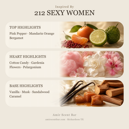 212 SEXY WOMEN fragrance notes
