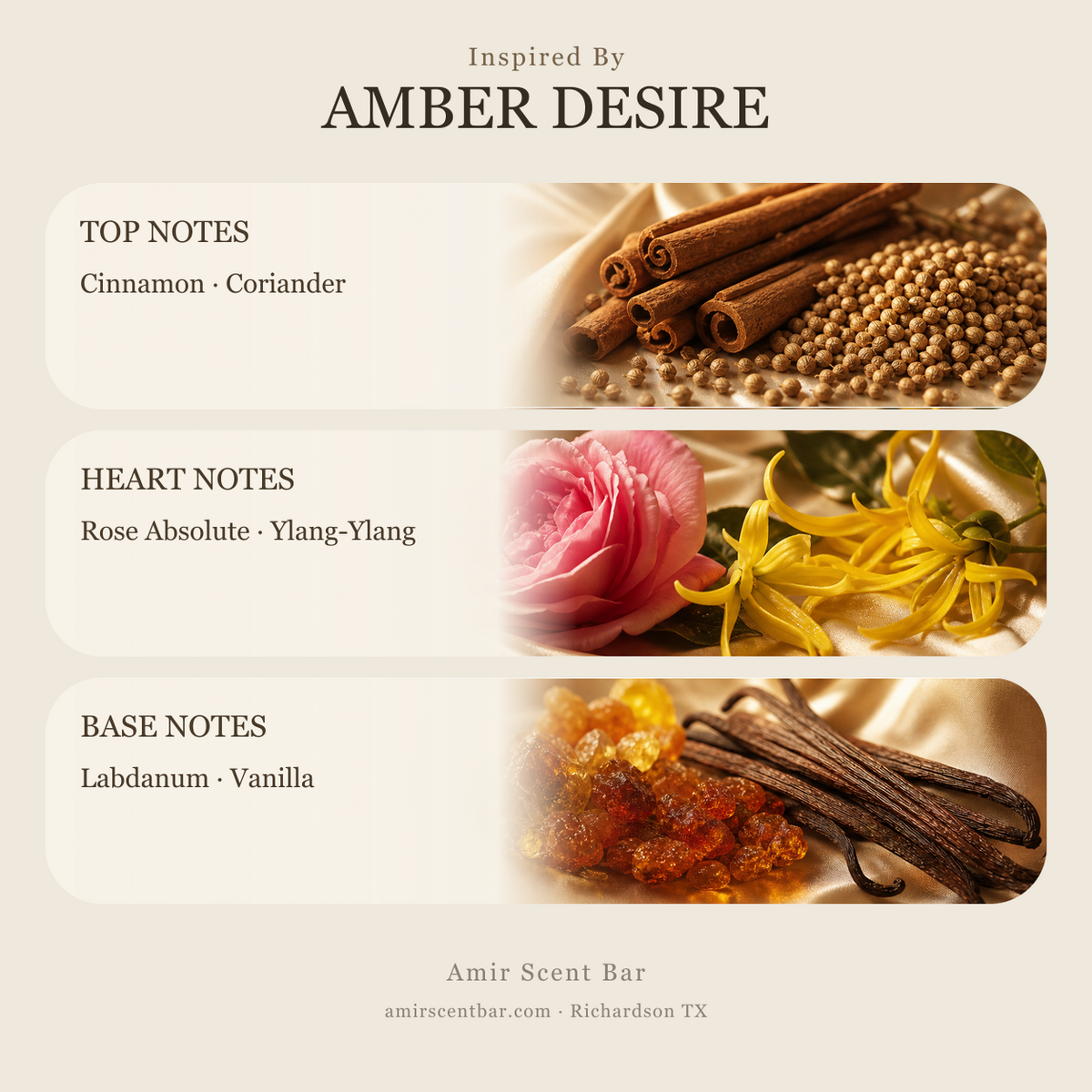 AMBER DESIRE fragrance notes