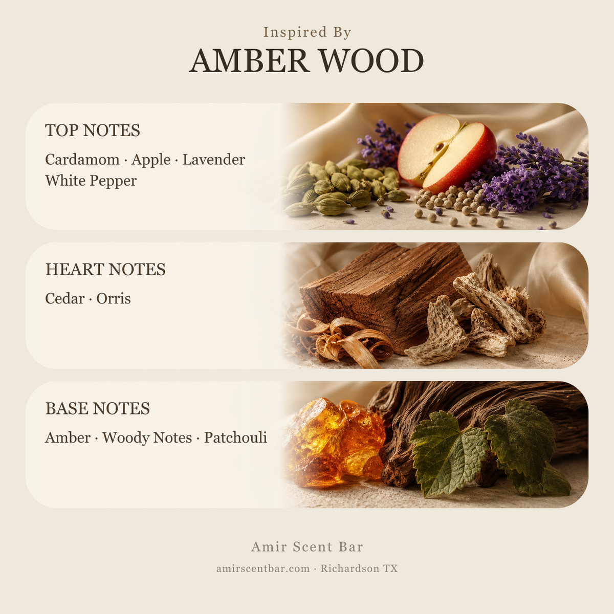 AMBER WOOD fragrance notes