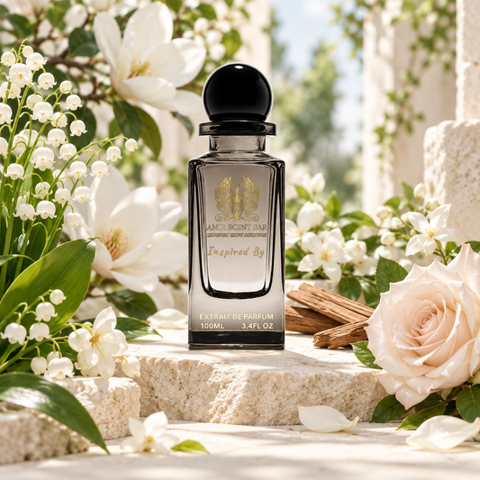 APOGEE by Amir Scent Bar with a background inspired by its fragrance notes