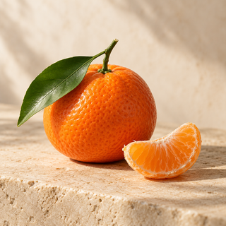 a clementine with one peeled segment
