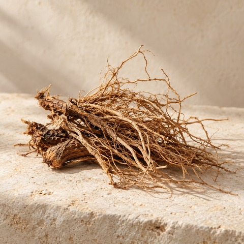 a small loose bundle of dried cypriol roots