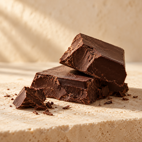 a few pieces of very dark chocolate