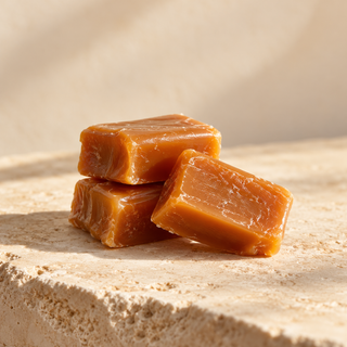 a few small golden toffee pieces