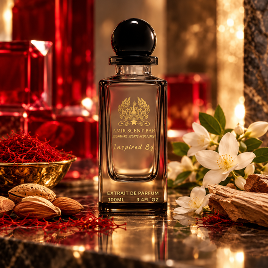 BACCARAT ROUGE 540 EAU DE PARFUM by Amir Scent Bar with a scene inspired by its fragrance notes