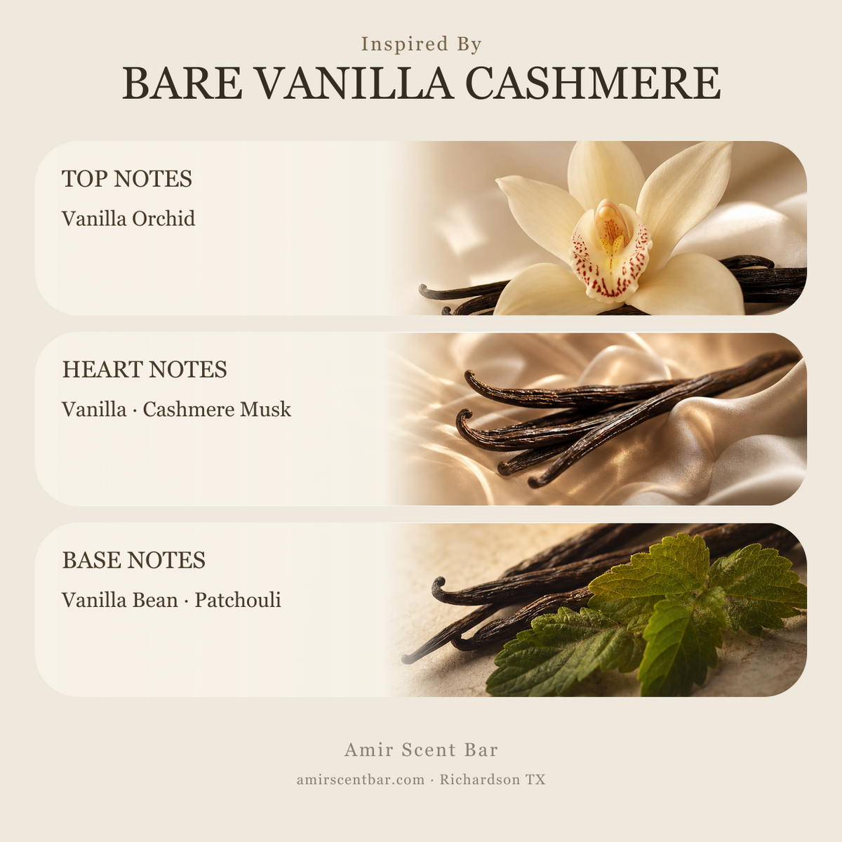 BARE VANILLA CASHMERE fragrance notes