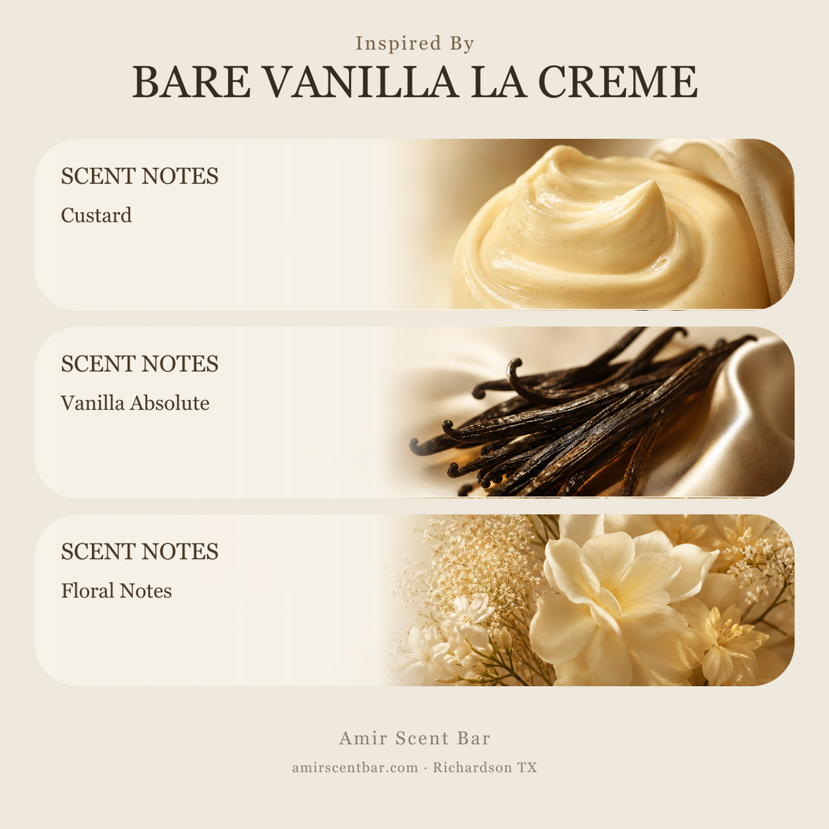 BARE VANILLA LA CREME fragrance notes