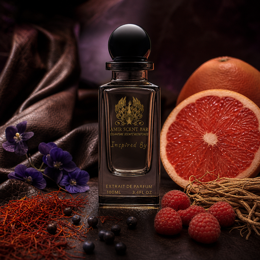 Black Saffron scent-inspired cinematic artwork