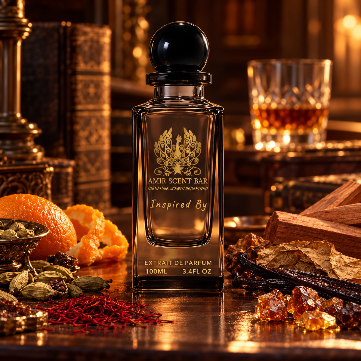 BLONDE AMBER by Amir Scent Bar with a scene inspired by its fragrance notes