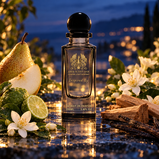 Blue Talisman Extrait by Amir Scent Bar with pear, bergamot, white blossoms and sandalwood