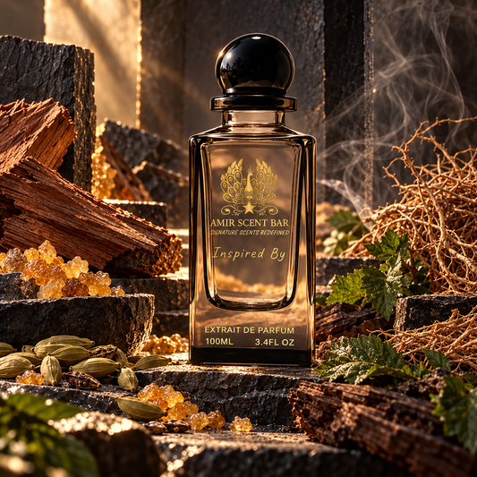 BOSS BOTTLED ELIXIR by Amir Scent Bar in a scent-inspired editorial setting