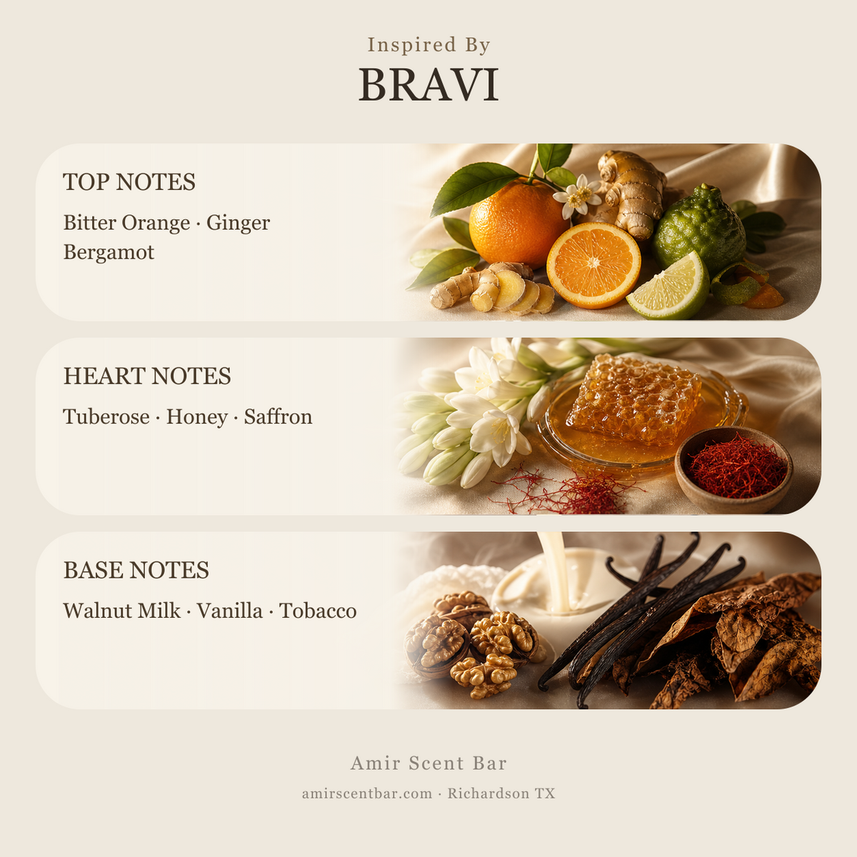 BRAVI fragrance notes