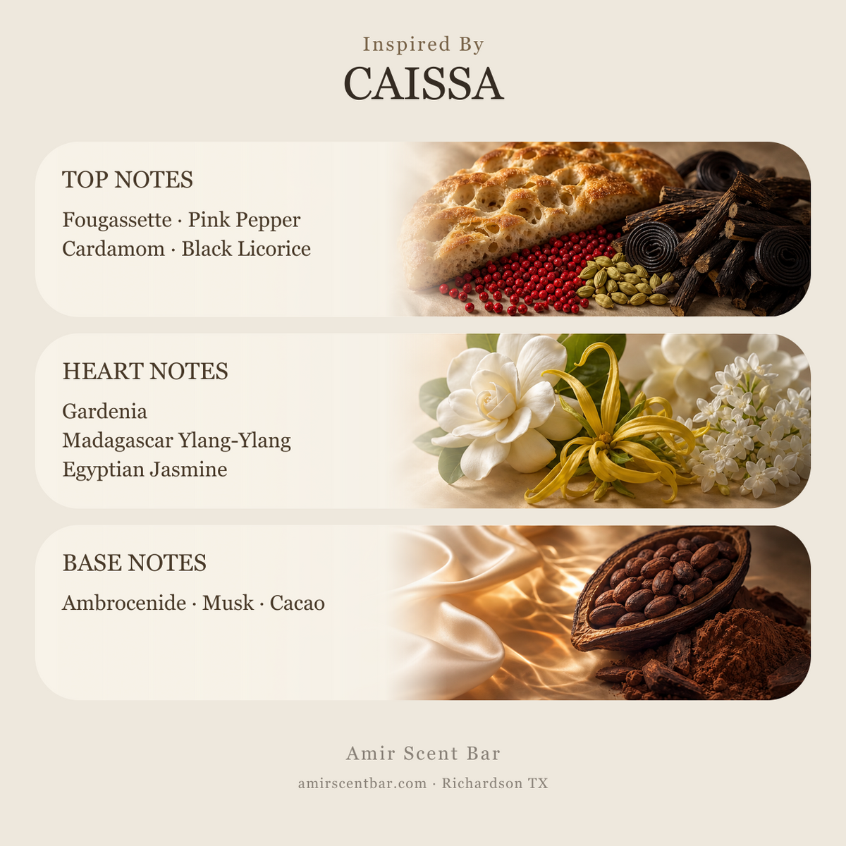 CAISSA fragrance notes