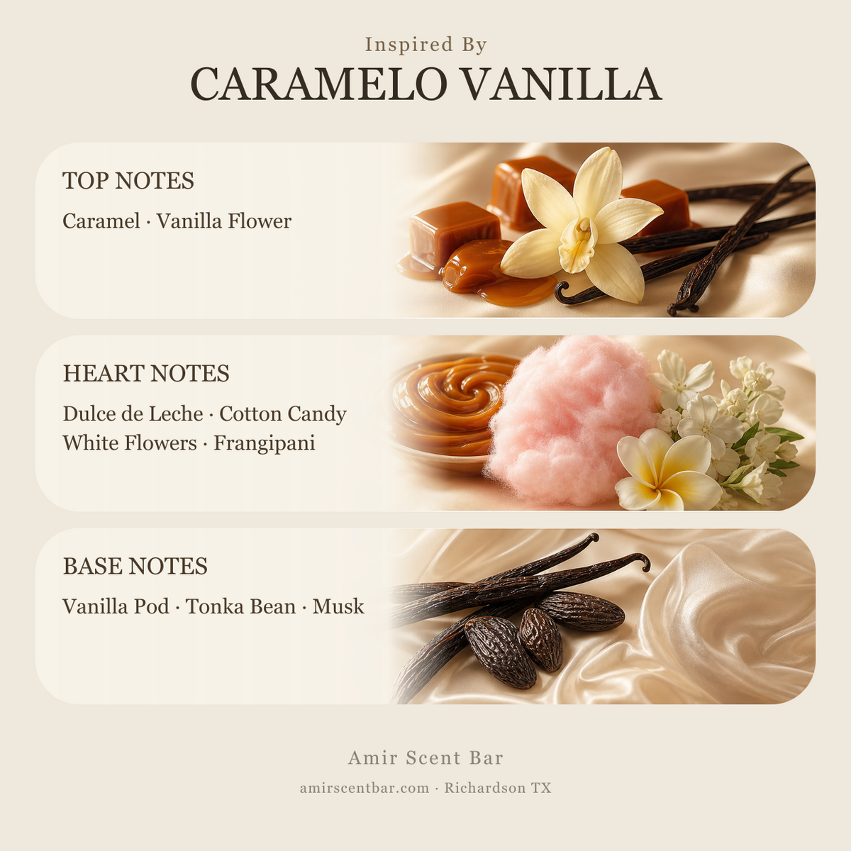 CARAMELO VANILLA fragrance notes