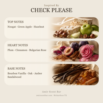 CHECK PLEASE fragrance notes