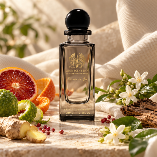 E Cashmere Musk by Amir Scent Bar with citrus, ginger and jasmine on soft cashmere