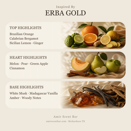ERBA GOLD fragrance notes