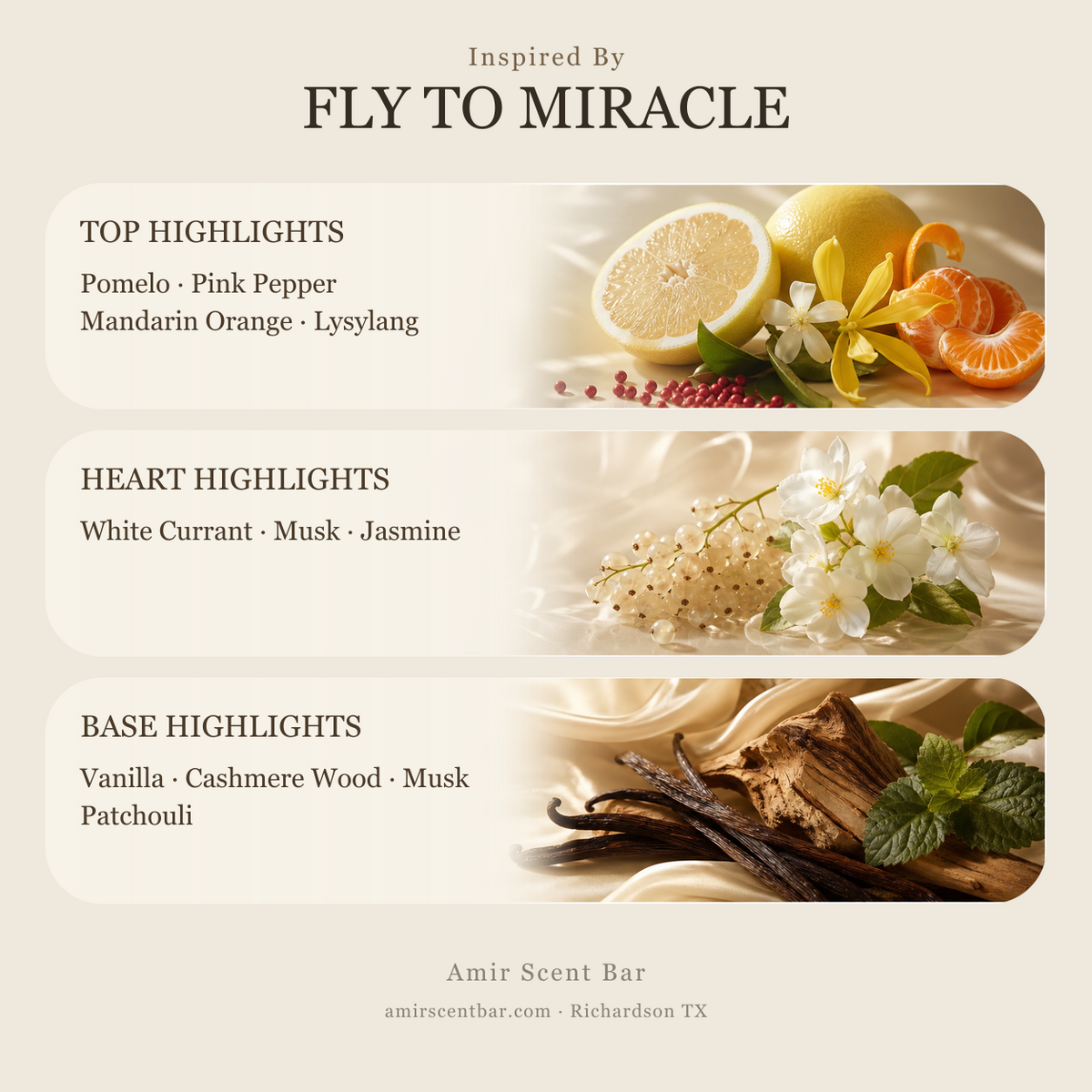 FLY TO MIRACLE fragrance notes