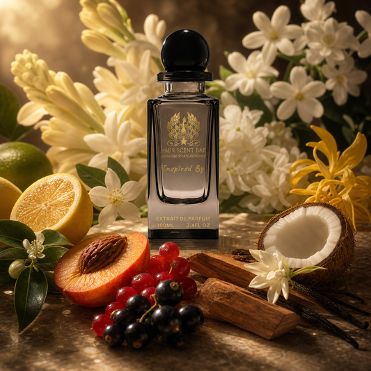 GABRIELLE ESSENCE by Amir Scent Bar with its floral, fruit and woody fragrance notes
