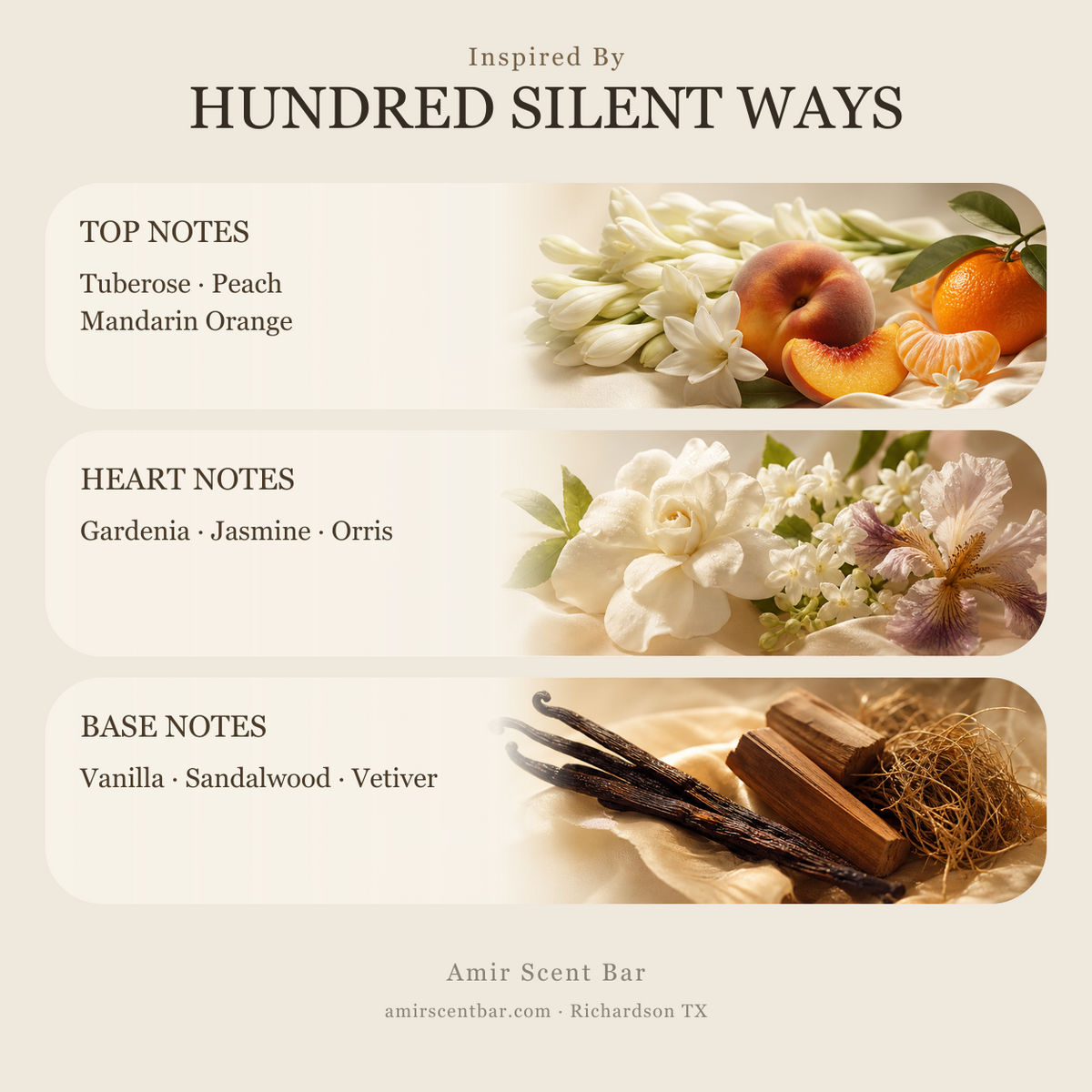HUNDRED SILENT WAYS fragrance notes