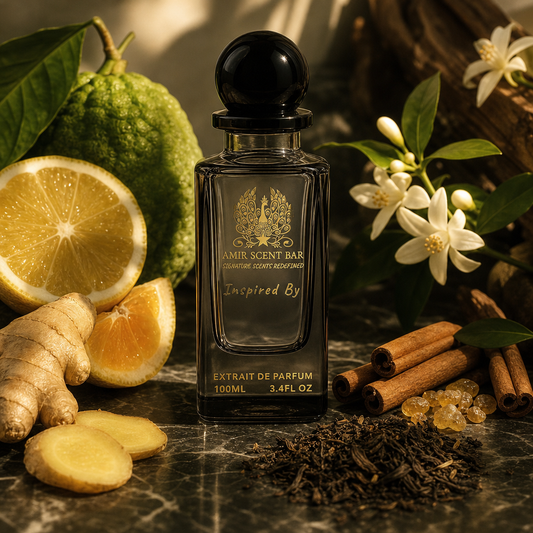 Imagination by Amir Scent Bar with citrus, neroli, ginger, cinnamon, black tea and olibanum notes