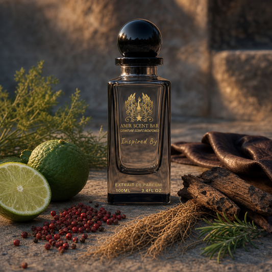 Imperial Valley by Amir Scent Bar with bergamot, pink pepper, davana, oud, rosemary, leather and vetiver