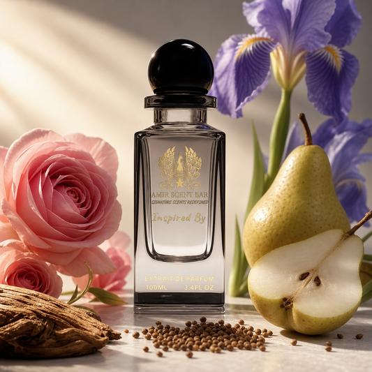 IRRESISTIBLE by Amir Scent Bar with pear, rose, iris, ambrette and cedar