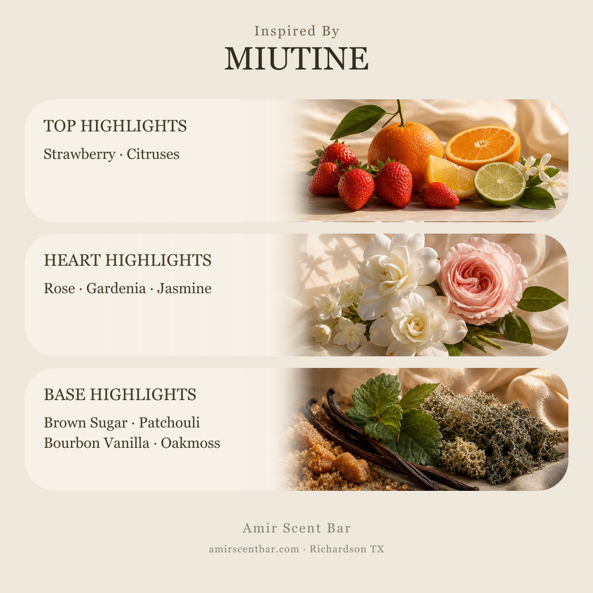 MIUTINE fragrance notes