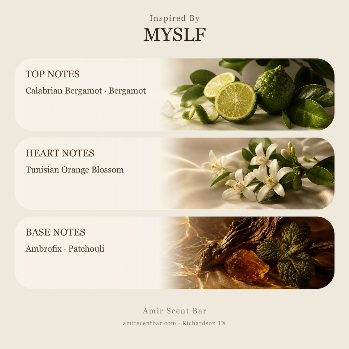 MYSLF fragrance notes