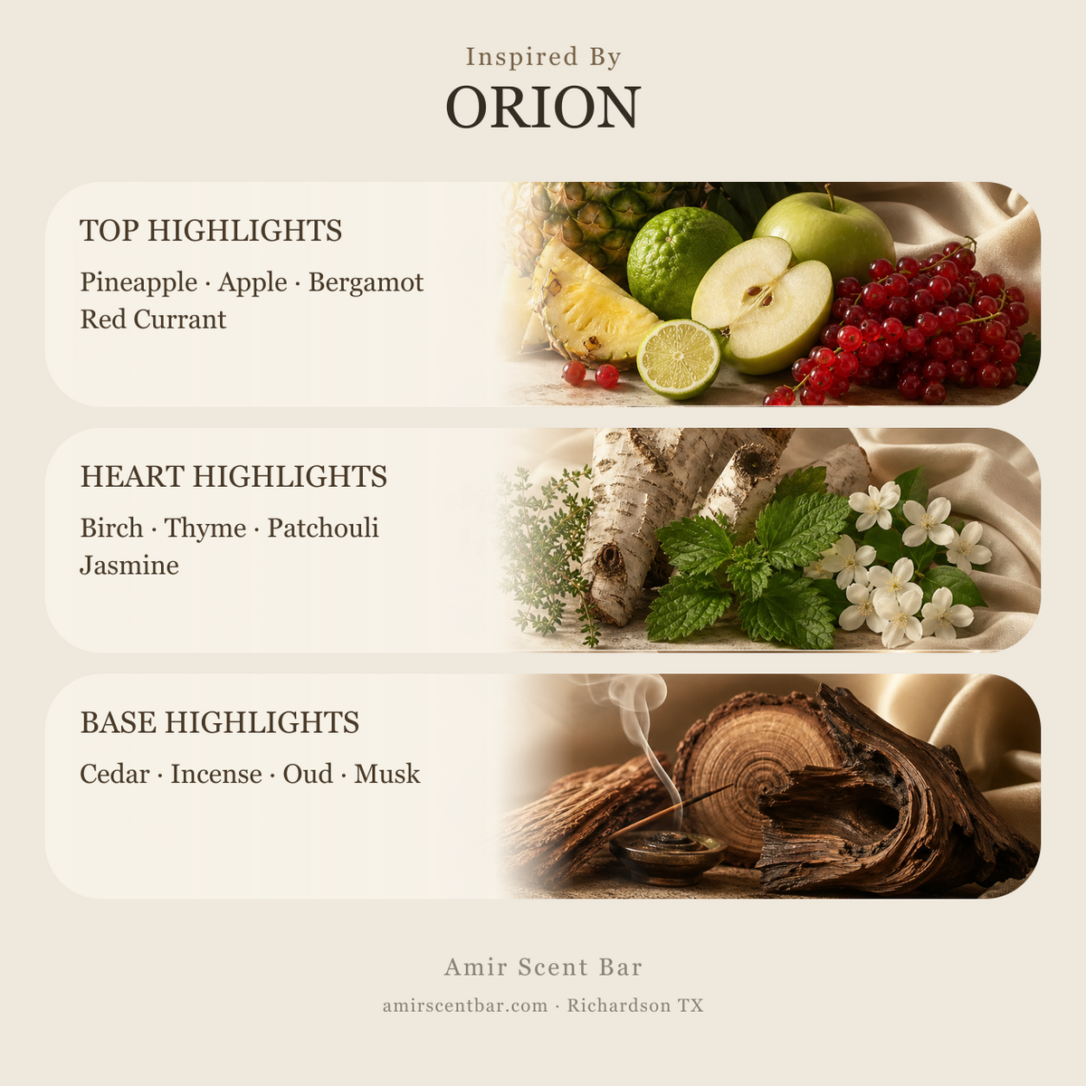 ORION fragrance notes
