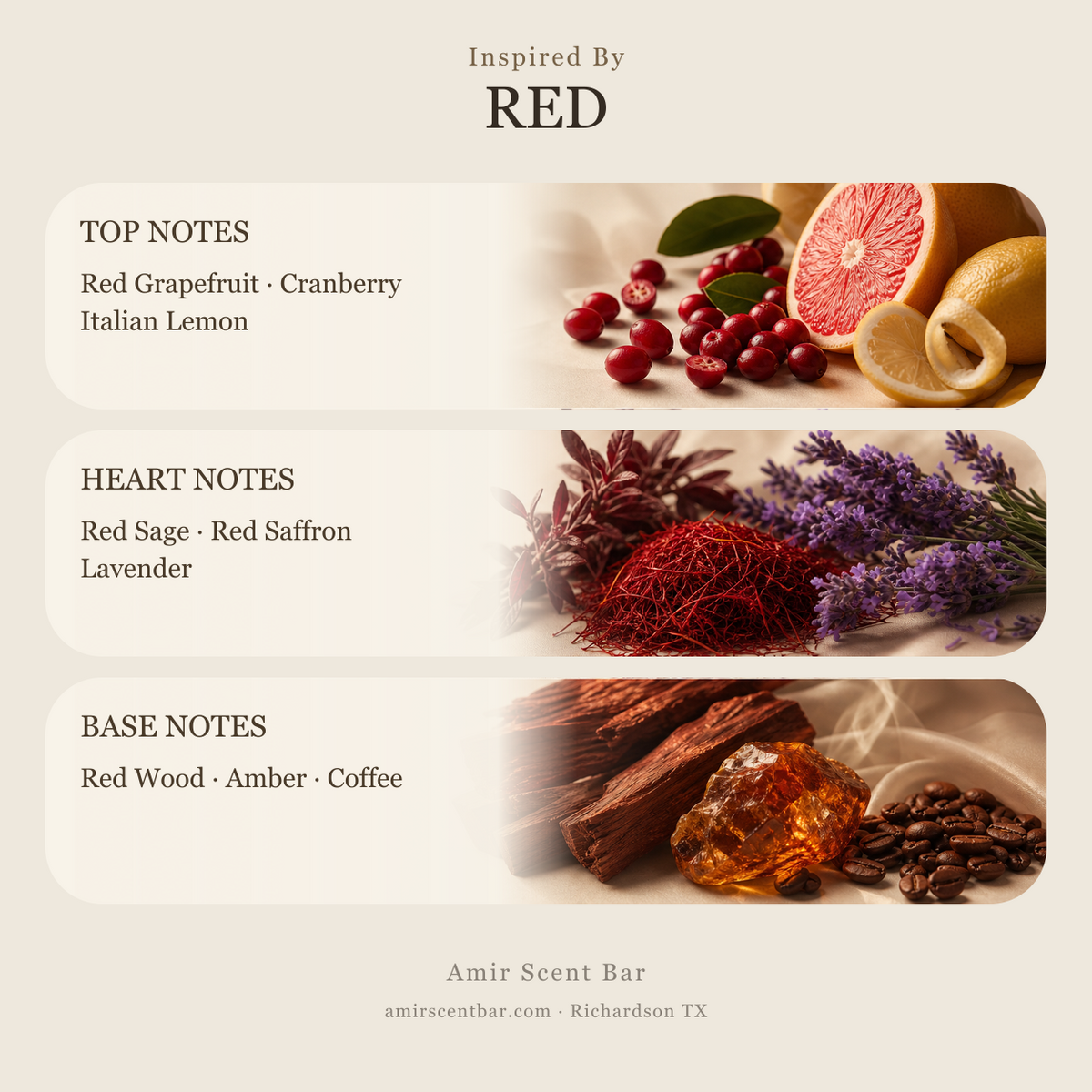 RED fragrance notes