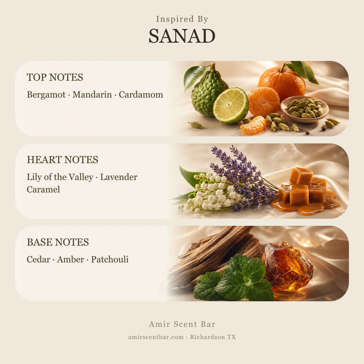 SANAD fragrance notes