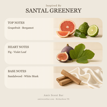 SANTAL GREENERY fragrance notes