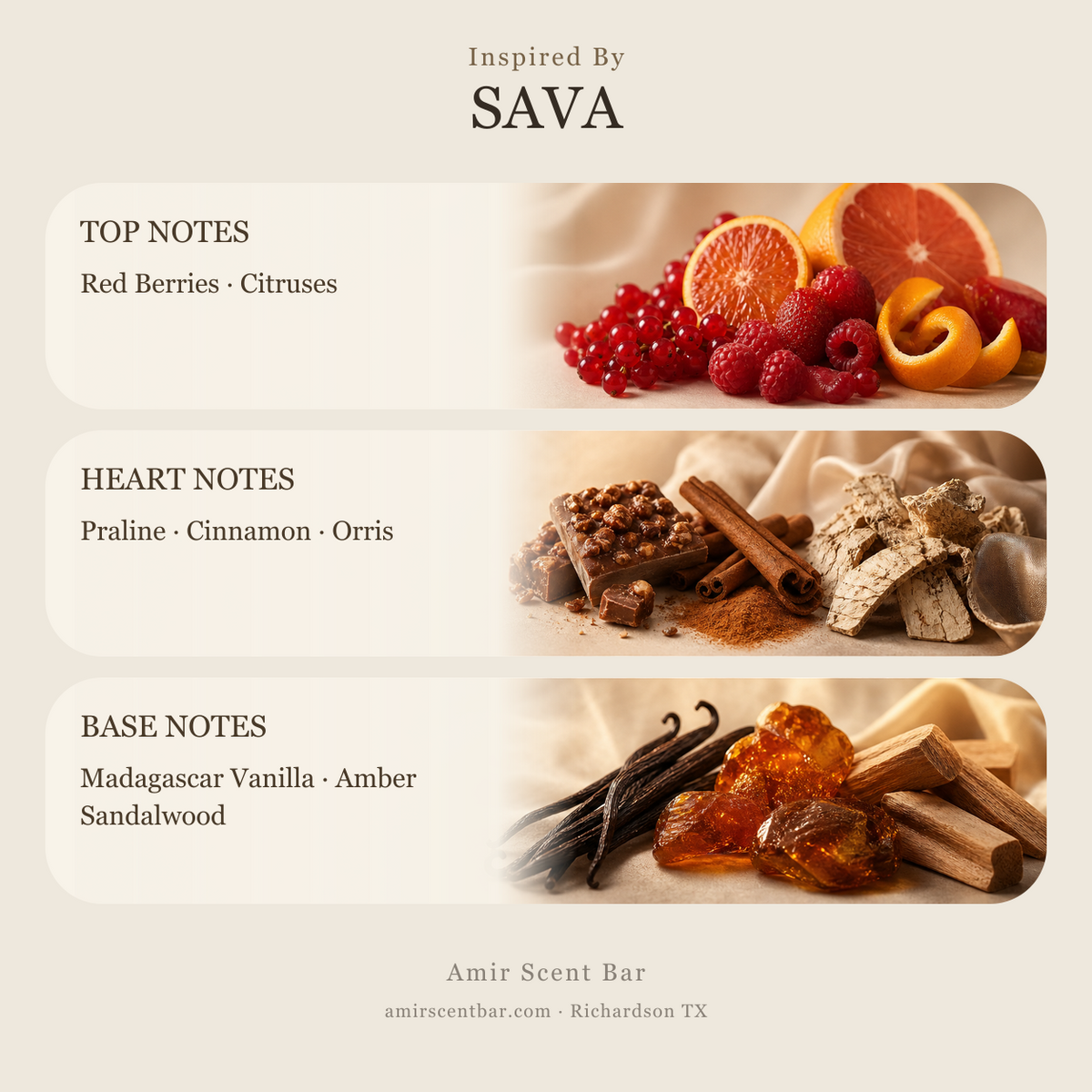 SAVA fragrance notes