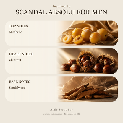 SCANDAL ABSOLU FOR MEN fragrance notes