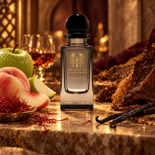 TRIUMPH OF BACCHUS by Amir Scent Bar with a background inspired by its fragrance notes