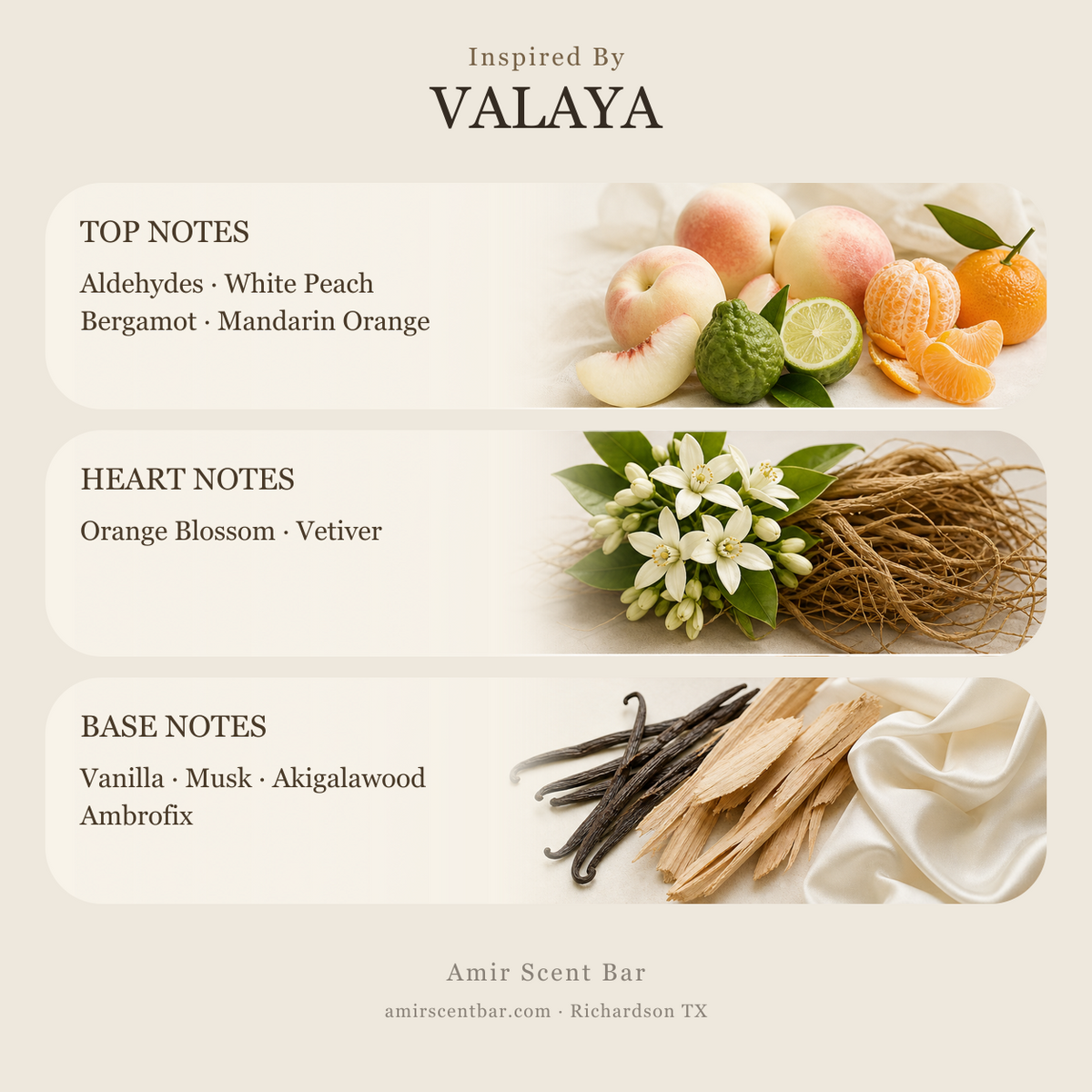 VALAYA fragrance notes