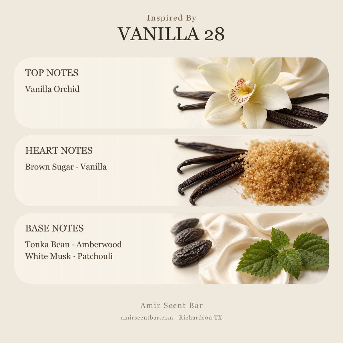 VANILLA 28 fragrance notes