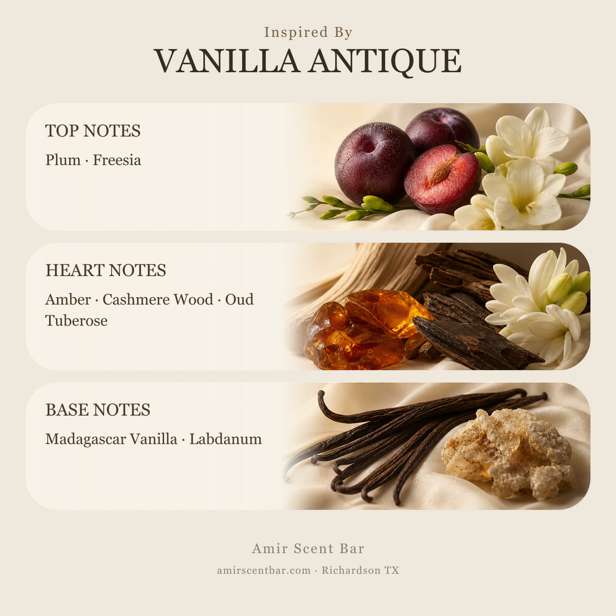 VANILLA ANTIQUE fragrance notes
