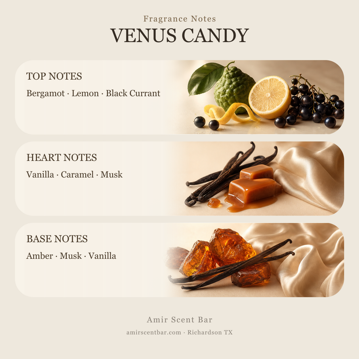 VENUS CANDY fragrance notes
