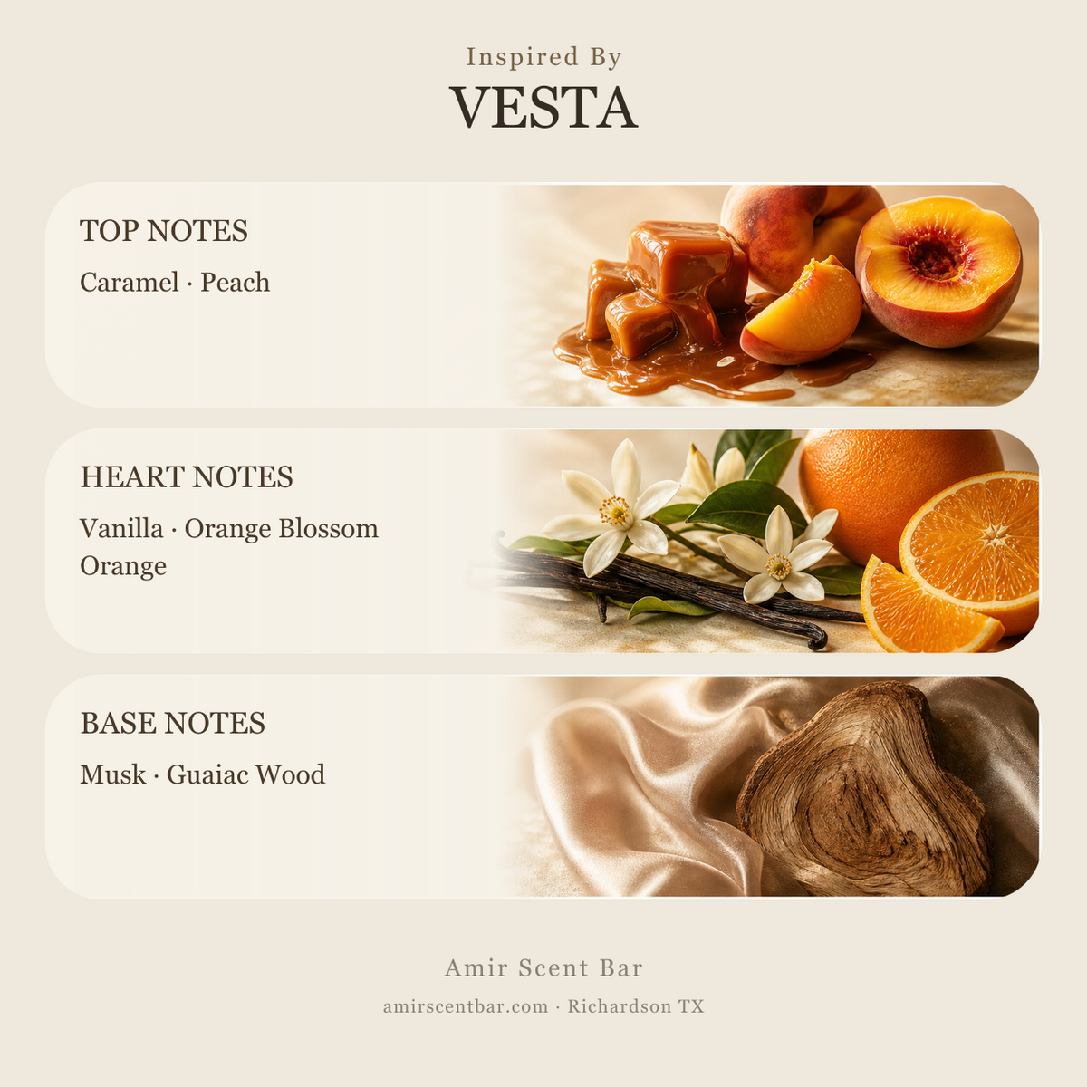 VESTA fragrance notes