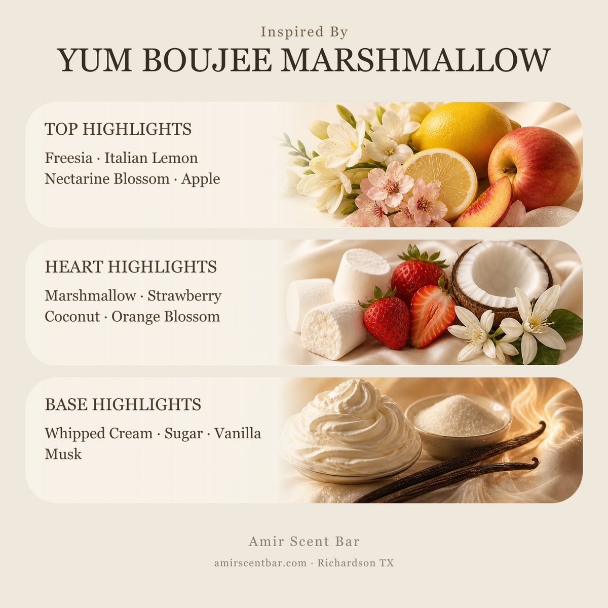 YUM BOUJEE MARSHMALLOW fragrance notes